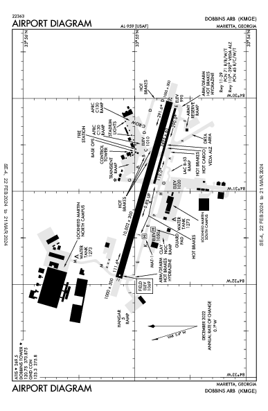 Dobbins Air Marietta, GA (KMGE): AIRPORT DIAGRAM (APD)