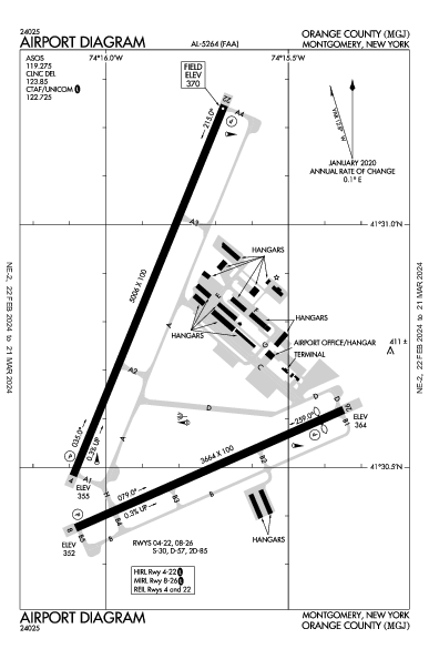 Orange County Montgomery, NY (KMGJ): AIRPORT DIAGRAM (APD)