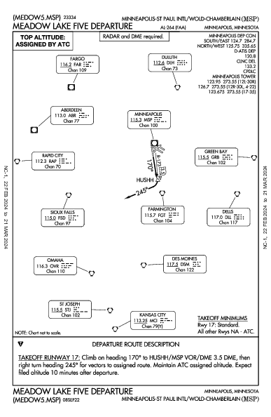 明尼阿波利斯－聖保羅國際機場 Minneapolis, MN (KMSP): MEADOW LAKE FIVE (DP)