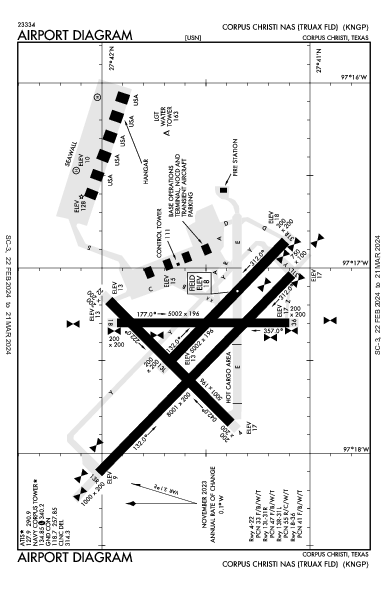 Corpus Christi Naval Air Station/Truax Field Corpus Christi, TX (KNGP): AIRPORT DIAGRAM (APD)