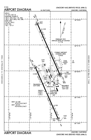 Lemoore Nas (Reeves Fld) Lemoore, CA (KNLC): AIRPORT DIAGRAM (APD)