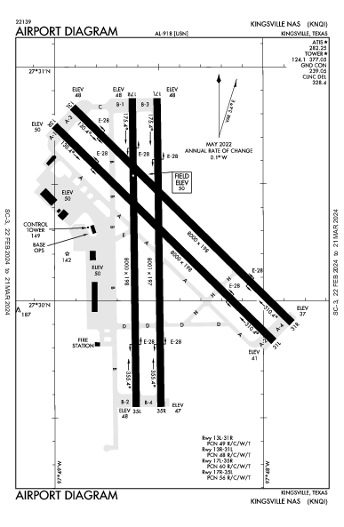 Kingsville Nas Kingsville, TX (KNQI): AIRPORT DIAGRAM (APD)