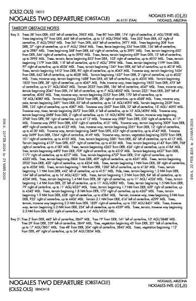 Nogales Intl Nogales, AZ (KOLS): NOGALES TWO (OBSTACLE) (ODP)