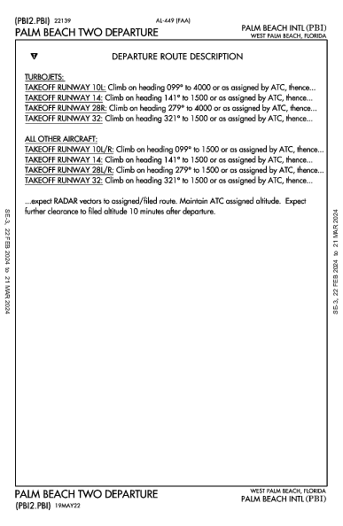 Int'l de Palm Beach West Palm Beach, FL (KPBI): PALM BEACH TWO (DP)