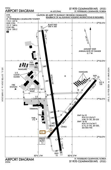 Int'l de Saint Petersburg-Clearwater St Petersburg-Clearwater, FL (KPIE): AIRPORT DIAGRAM (APD)