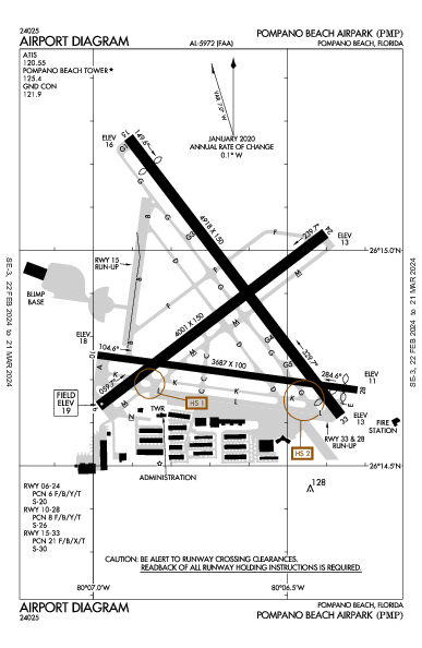 Pompano Beach Airpark Pompano Beach, FL (KPMP): AIRPORT DIAGRAM (APD)