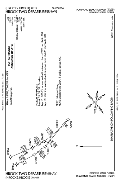 Pompano Beach Airpark Pompano Beach, FL (KPMP): HROCK TWO (RNAV) (DP)