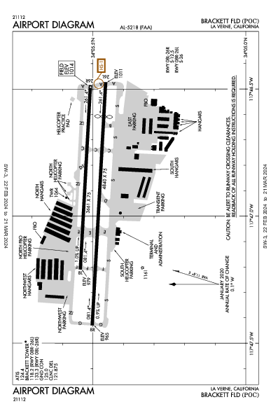 Brackett Fld La Verne, CA (KPOC): AIRPORT DIAGRAM (APD)