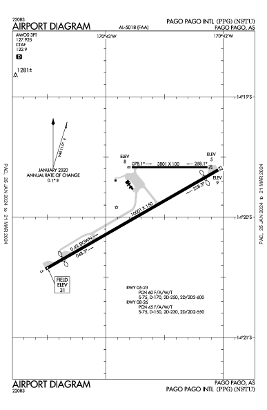 Pago Pago Intl Pago Pago, AS (NSTU): AIRPORT DIAGRAM (APD)