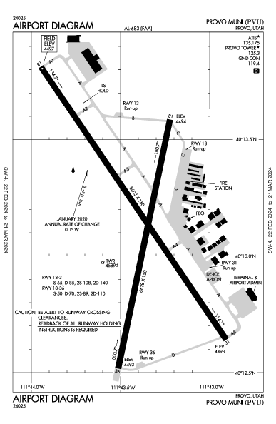 Provo Muni Provo, UT (KPVU): AIRPORT DIAGRAM (APD)