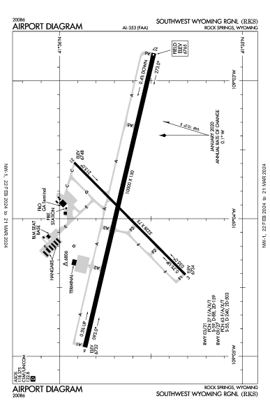 Southwest Wyoming Regional Rock Springs, WY (KRKS): AIRPORT DIAGRAM (APD)