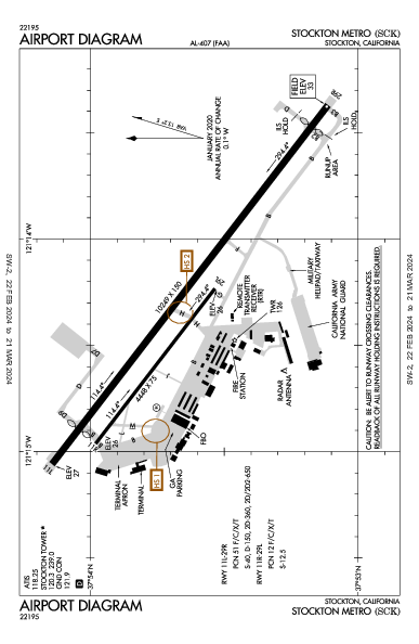 Stockton Metro Stockton, CA (KSCK): AIRPORT DIAGRAM (APD)