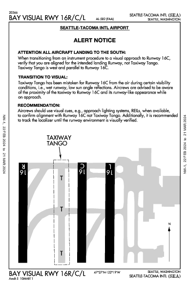 Int'l de Seattle-Tacoma Seattle, WA (KSEA): BAY VISUAL RWY 16 R/C/L (IAP)