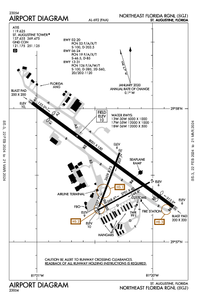 Northeast Florida Rgnl St Augustine, FL (KSGJ): AIRPORT DIAGRAM (APD)