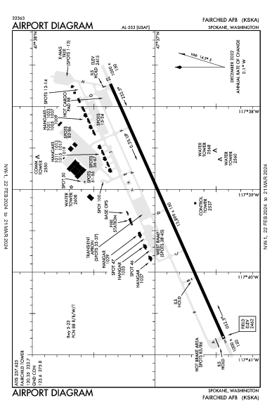 Fairchild Afb Spokane, WA (KSKA): AIRPORT DIAGRAM (APD)