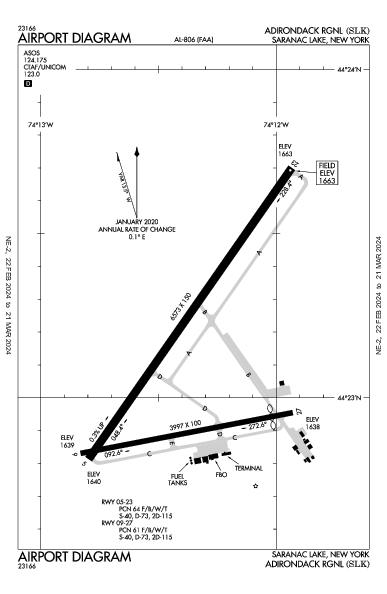 Adirondack Rgnl Saranac Lake, NY (KSLK): AIRPORT DIAGRAM (APD)