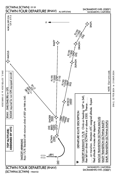 Int'l de Sacramento Sacramento, CA (KSMF): SCTWN FOUR (RNAV) (DP)