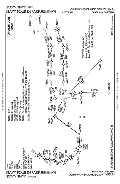 John Wayne Santa Ana, CA (KSNA): STAYY FOUR (RNAV) (DP)