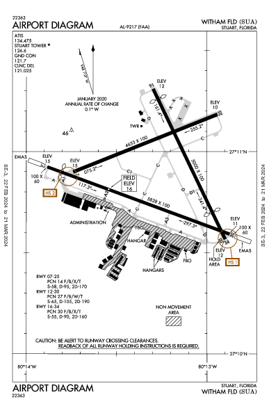 Witham Fld Stuart, FL (KSUA): AIRPORT DIAGRAM (APD)