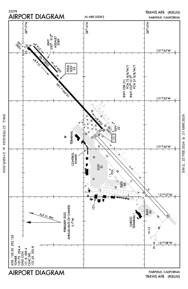 Travis Afb Fairfield, CA (KSUU): AIRPORT DIAGRAM (APD)