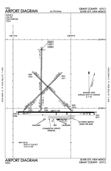 Grant County Silver City, NM (KSVC): AIRPORT DIAGRAM (APD)