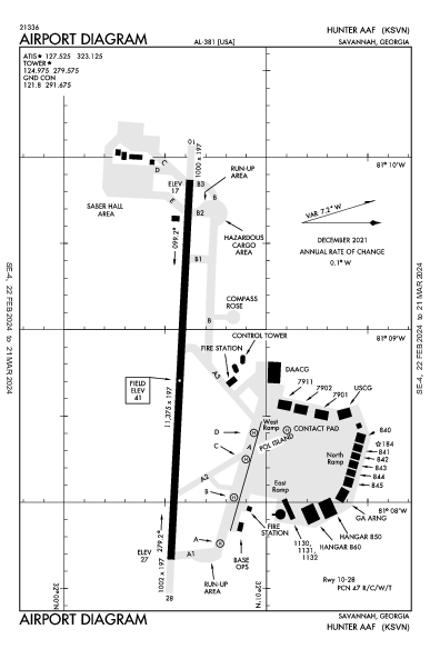 Hunter Aaf Savannah, GA (KSVN): AIRPORT DIAGRAM (APD)