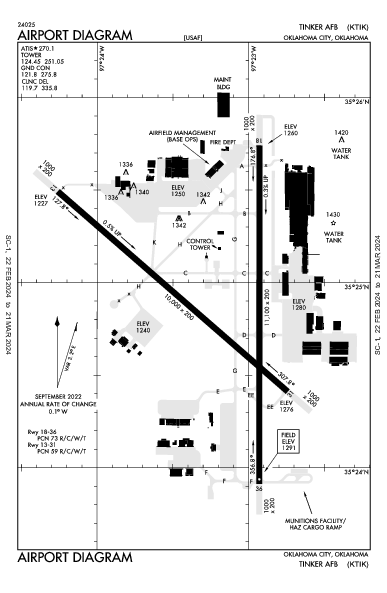 Tinker Afb Oklahoma City, OK (KTIK): AIRPORT DIAGRAM (APD)