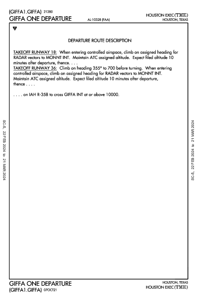 Houston Exec Houston, TX (KTME): GIFFA ONE (DP)