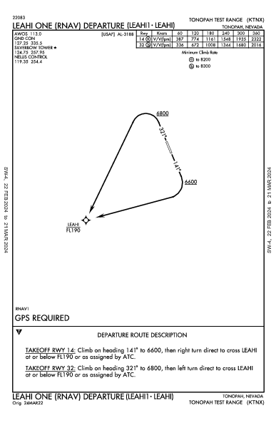 Tonopah Test Range Tonopah, NV (KTNX): LEAHI ONE (RNAV) (DP)