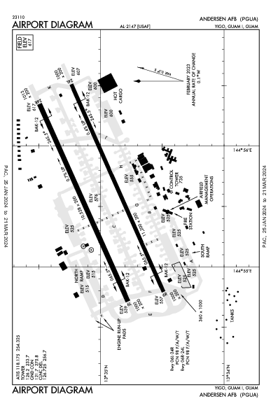 Andersen Afb Yigo, GU (PGUA): AIRPORT DIAGRAM (APD)