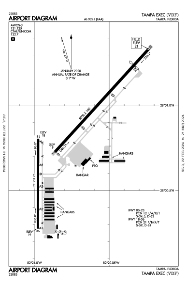 Tampa Exec Tampa, FL (KVDF): AIRPORT DIAGRAM (APD)