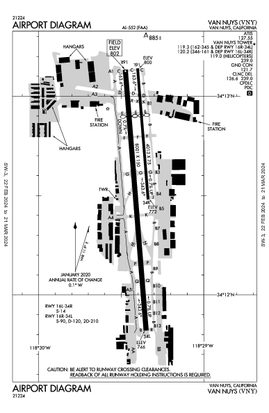 Van Nuys Van Nuys, CA (KVNY): AIRPORT DIAGRAM (APD)