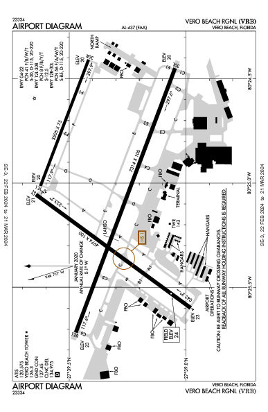 Vero Beach Rgnl Vero Beach Regional Airport, FL (KVRB): AIRPORT DIAGRAM (APD)