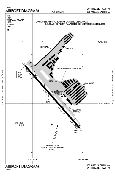 Whiteman Los Angeles, CA (KWHP): AIRPORT DIAGRAM (APD)