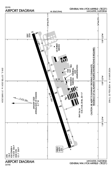 General Wm J Fox Airfield Lancaster, CA (KWJF): AIRPORT DIAGRAM (APD)