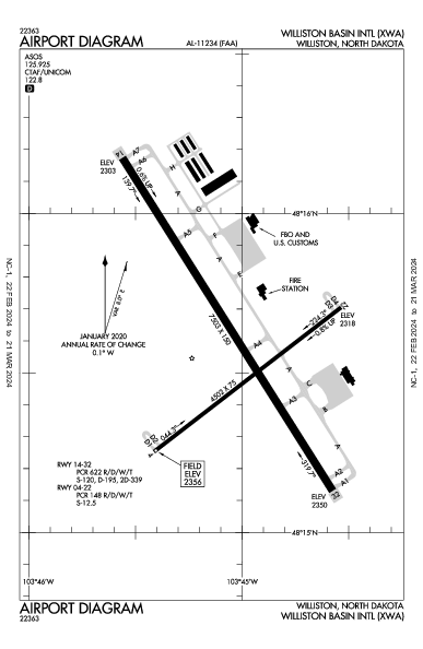 Williston Basin International Airport Williston, ND (KXWA): AIRPORT DIAGRAM (APD)