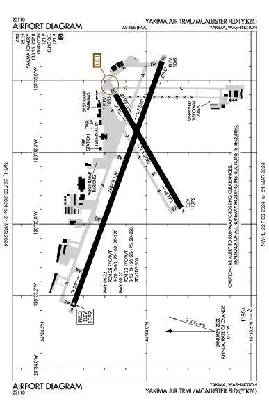 Yakima Air Terminal  Yakima, WA (KYKM): AIRPORT DIAGRAM (APD)